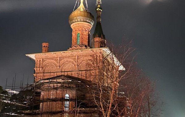 Подсветка купола храма